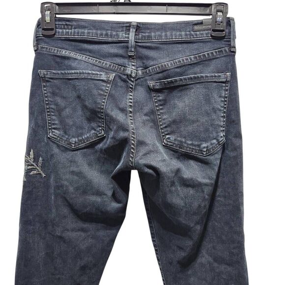 Citizens Of Humanity Elsa mid-rise Slim Fit crup Embroidered In Underground 27 - Picture 5 of 11